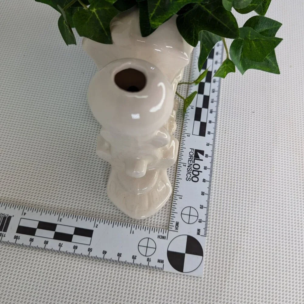 Ceramic Train Off White Planter w/Fake Ivy